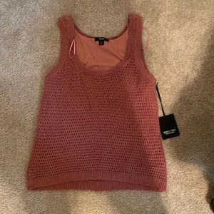 Crochet sleeveless lined top -NWT